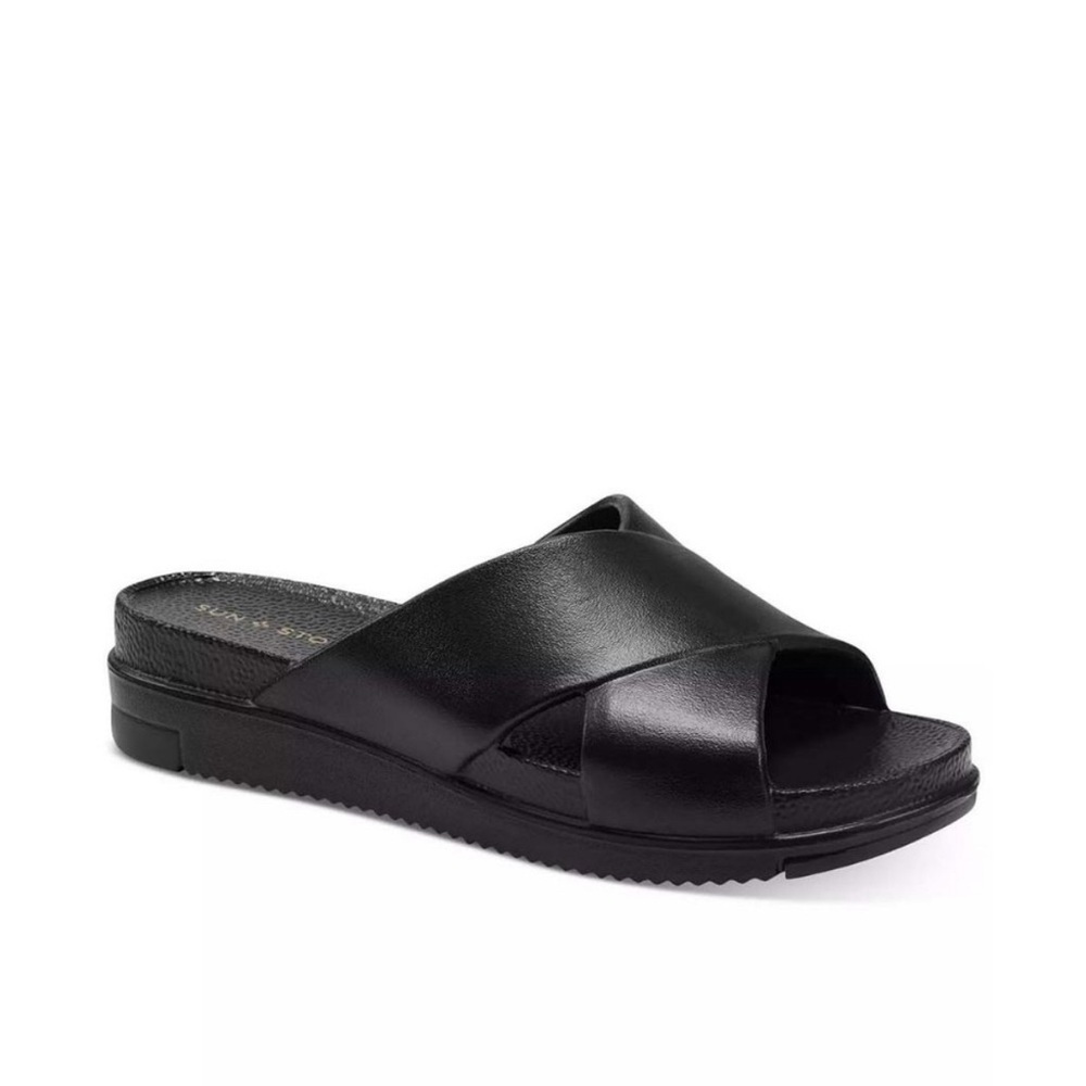 New Sun + Stone Women's Islla Crisscross Slide Sandals Size 8